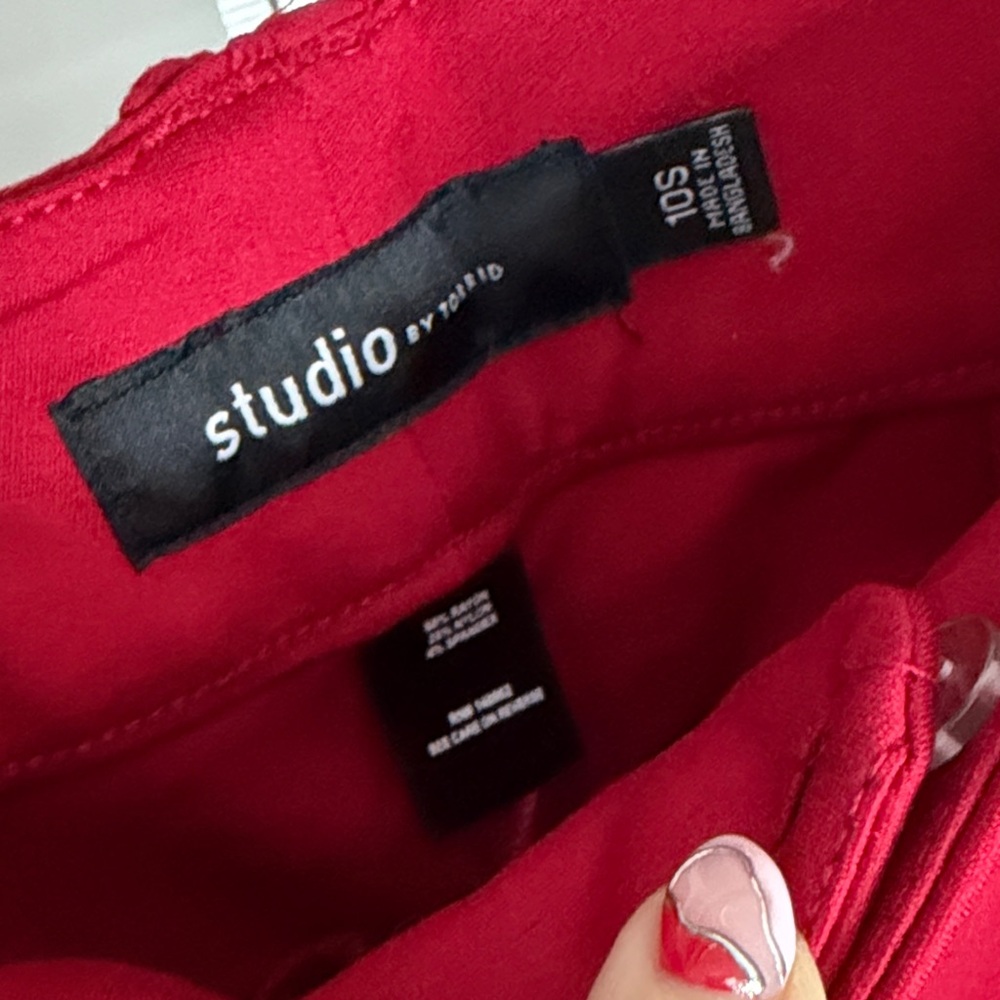 Torrid Vibrant Red Flare Pants size 10 short - Picture 3 of 3